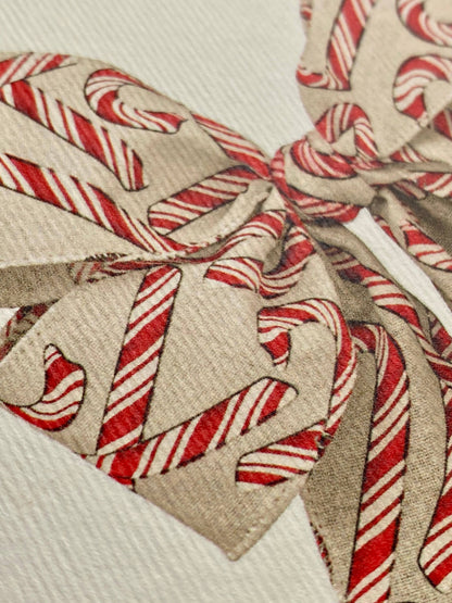 Candy Cane Christmas Greeting Card - red envelope