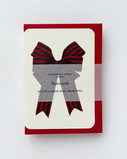 Christmas Tartan Bow Greeting Card | Christmas Card